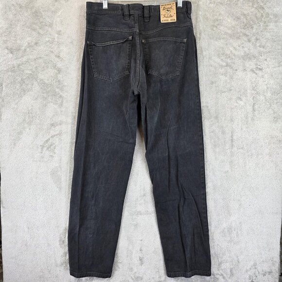 Vintage Diesel Jeans Mens 33 Black Saddle Button Fly Made in Italy 90s Denim - Picture 9 of 14